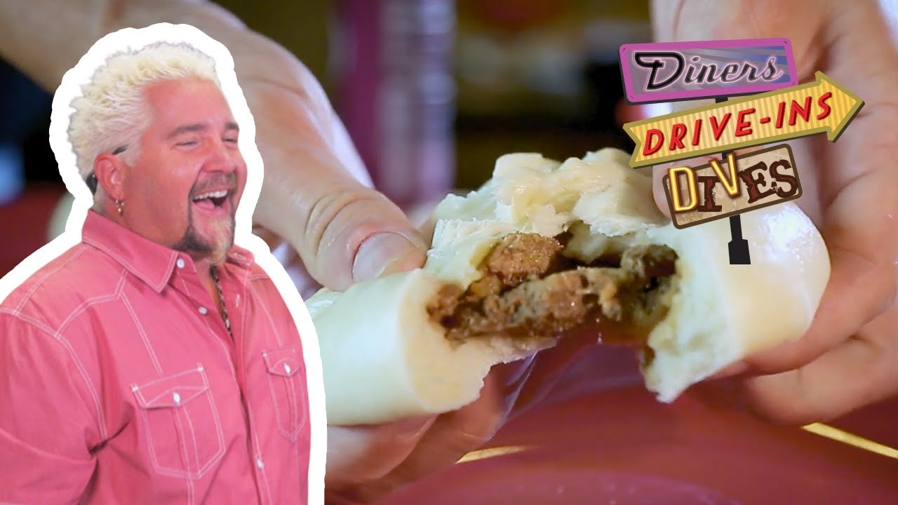 Guy Fieri Tries Homemade Bao   Diners  Drive-ins and Dives with Guy Fieri   Food Network