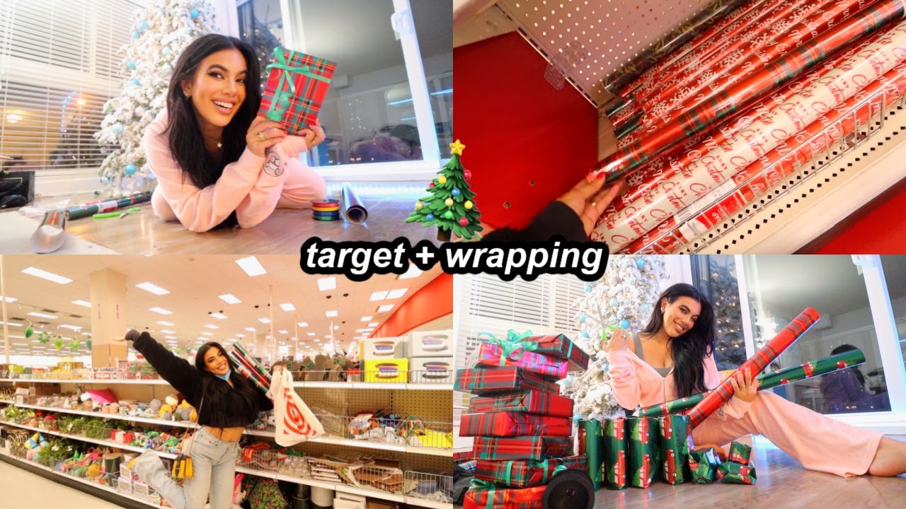 target shopping + wrap christmas presents with me! | vlogmas day 15