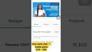 Comment rédiger un cv canadien à $15 : Moyen de payement (Carte Visa ?, MasterCard ?, PayPal)