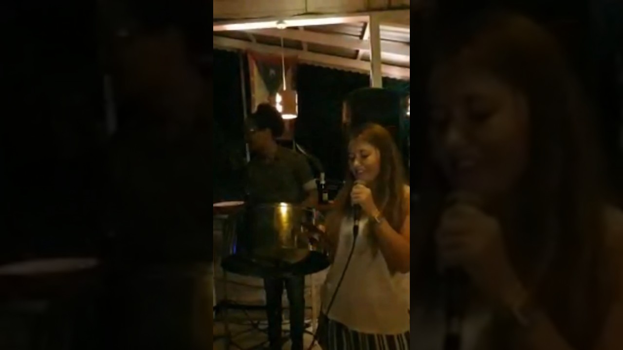 Memories from back in Grenada. Steel pan karaoke 🎤 #music #songover #singing