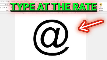 How to Type At The Rate Symbol on Keyboard