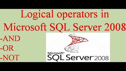 how can use logical operators and wildcards in mssql server 2008