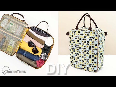 DIY Carry On Travel Bag | How To Sew a Luggage Tote [sewingtimes]