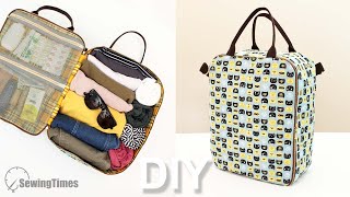 DIY Carry On Travel Bag | How To Sew a Luggage Tote [sewingtimes] image