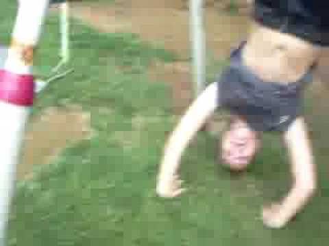 Michelle Falling Off UpsideDown Swing