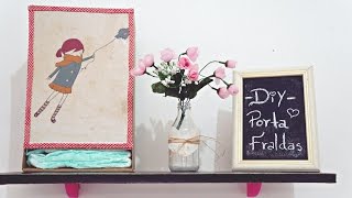 DIY Porta fraldas com caixa de sapato
