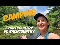 Camping front or backcountry