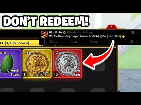 Dragon Tokens Are Being Removed In Blox Fruits! Do NOT Redeem It!