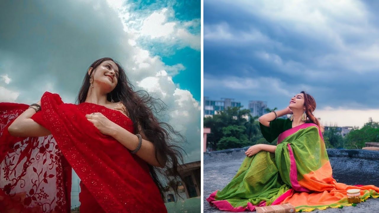 A Woman in Traditional Indian Clothing Posing Outdoor · Free Stock Photo