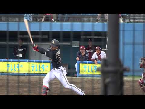 オリックスバファローズ 杉澤龍選手 第2打席 サードライナー 2023/3/15 草薙球場 VS 東北楽天ゴールデンイーグルス