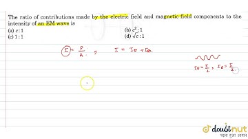The ratio of contributions made by the eletric field and magnetic field components to the intens...