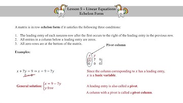 Linear Algebra - Part 5 - Echelon form