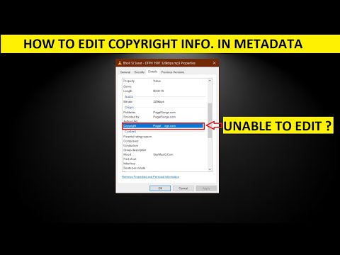 How to Edit Mp3 tags and properties How to Edit Copyright in Mp3 Properties Uneditable Metadata