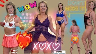 Avidlove Valentine's Day Lingerie Sheer Sexy Lace Thong See-through Tryon Haul crotchless 6 items