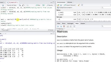 RStudio Introduction to Matrices