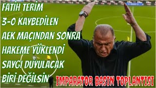 Fati̇h Teri̇m 3-0 Kaybedi̇len Aek Maçindan Sonra Hakeme Yüklendi̇ Saygi Duyulacak Bi̇r Hakem Deği̇lsi̇n