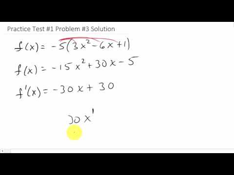 Derivative Practice Test