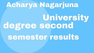 Acharya Nagarjuna University UG 2nd Sem Nov 2021 Exam Results |ANU|