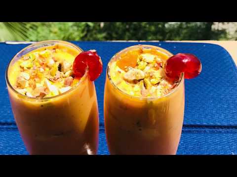 mango-mastani-recipe-||-mango-milkshake-with-icecream