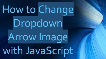 How to Change Dropdown Arrow Image with JavaScript