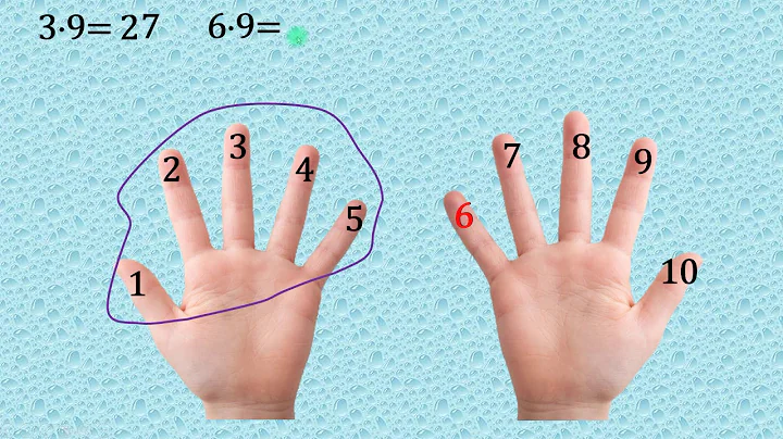 умножаем на 9 на пальцах