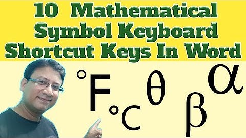 Ms Word Keyboard Shortcut For Mathematical Symbol| Word Tips And Tricks | Word Keyboard Shortcuts