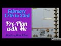 Plan With Me Dashboard Layout Functional * February 17th to 23rd * Happy Planner Homebody