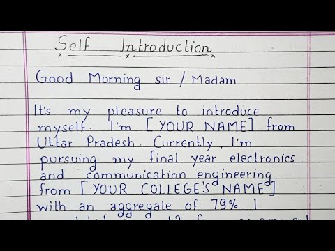 self introduction essay for college