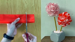 How to make flowers from recycled plastic bags