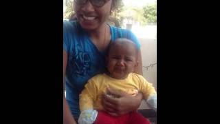 Baby with lemon