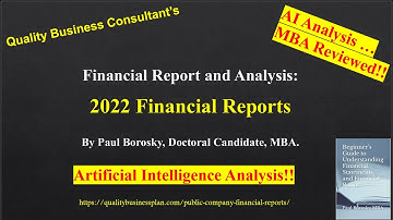 Financial Reports and Analysis with AI Insights by Paul Borosky, MBA., Doctoral Candidate