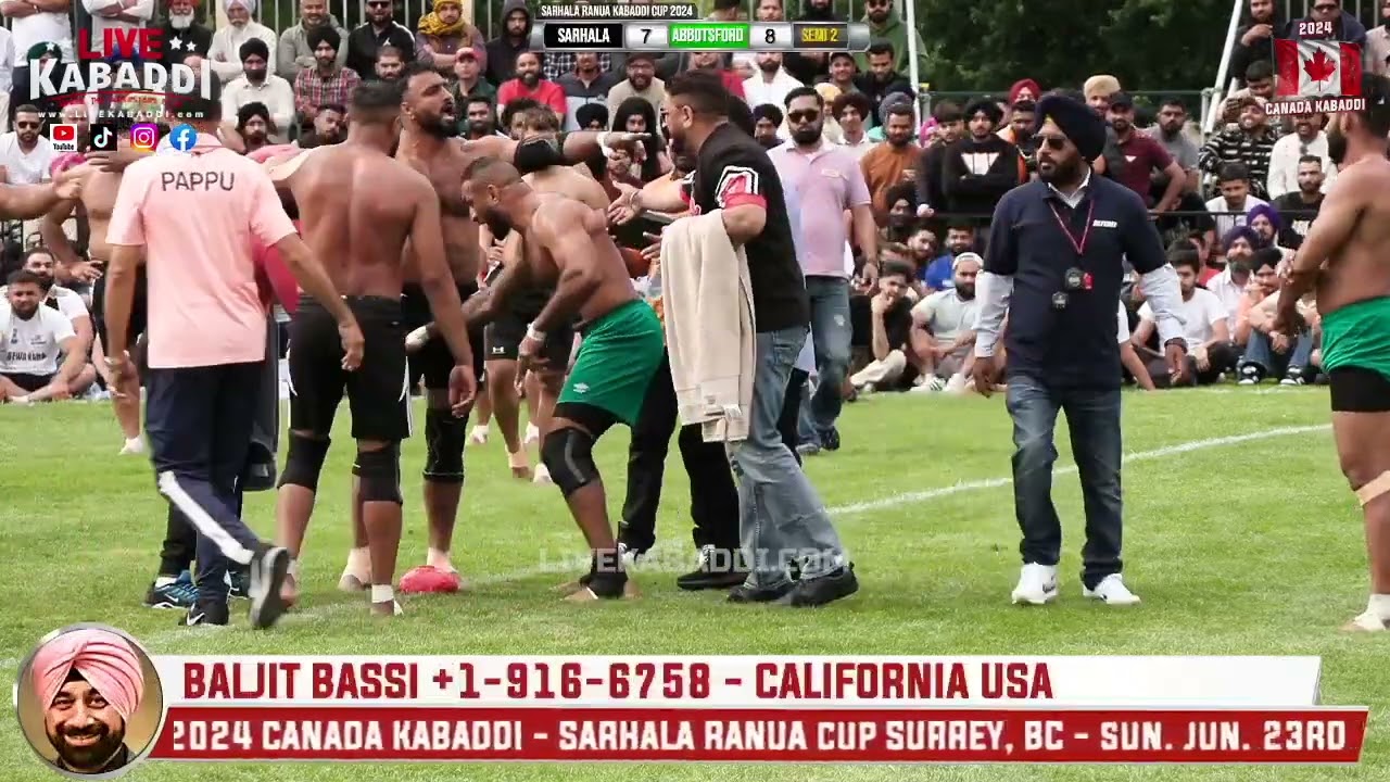 Semi 2 - Sarhala Ranuan Vs. Abbotsford Lions - 2024 Canada Kabaddi