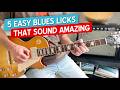 5 Blues Licks for Beginners in 5 Minutes – Easy Guitar Lesson