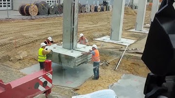 Precast Concrete Columns and Footings Installation