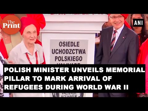 Polish Minister unveils memorial pillar to mark arrival of refugees during World War II