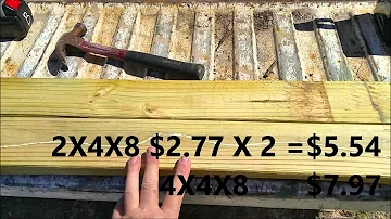 Are two 2x4 as strong as a 4x4?