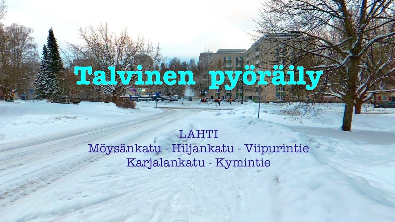 Talvinen pyöräily - Cycling in the Snow around the Ruola Area and the Wooden Houses of Paavola