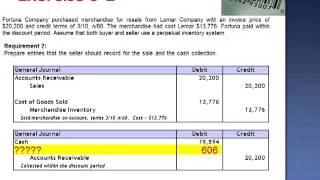 Shipping, Cash, Purchases and Discount Period Exercise 5-2