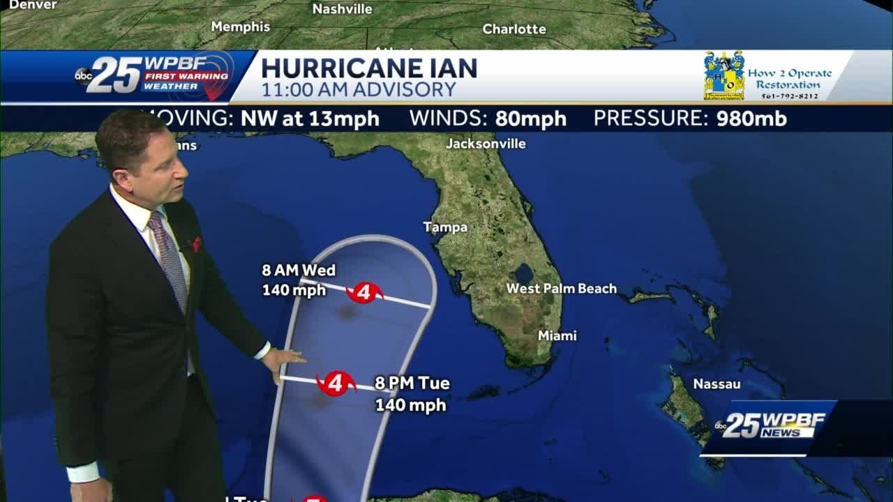 Hurricane Ian 11am update - YouTube