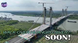 First suspension bridge over Shanghai's Huangpu River takes shape screenshot 1