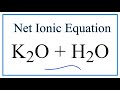 Net Ionic Equations and Charge Conservation
