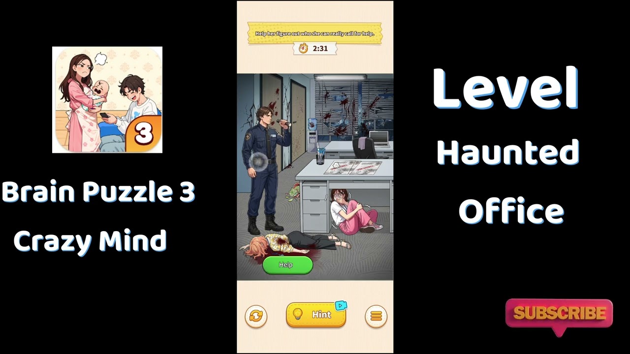 Brain Puzzle 3 Crazy Mind Haunted Office Walkthrough