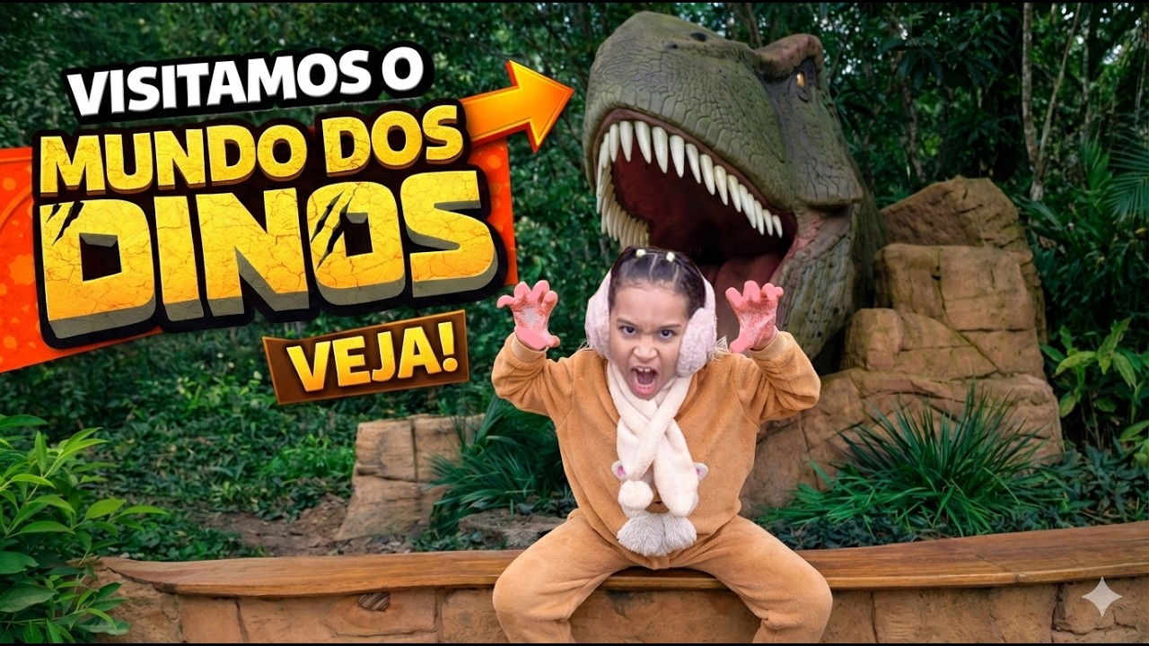 VIAJEI NO TEMPO! 🕰️ Conhecendo os dinossauros no Mundo Dino