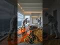 THIS LIVING ROOM LOOKS LIKE PURE FIRE 😱🔥 | Luxury Epoxy Floor Transformation #shorts #epoxyresin