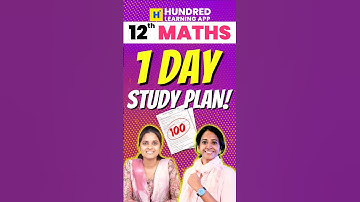 12th Maths Quarterly Exam 1 Day Study Plan #12th #12thmaths