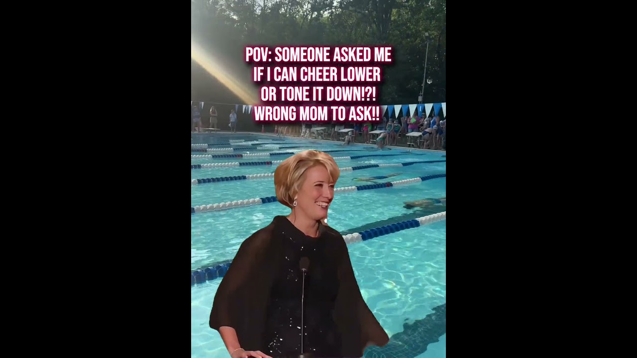 Someone asked me if I could cheer a little quieter… or maybe tone it down. #swimming #swimusa