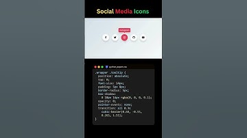 Social Media Icons with Tooltip Hover Effect | HTML & CSS Only!#coding #programming #uiux #htmlcss