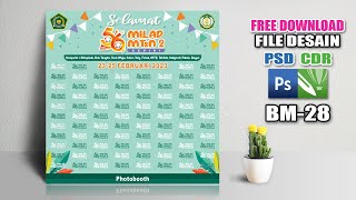 Desain Banner Photobooth Anniversary Sekolah, Spanduk Photobooth Kekinian Ulang Tahun Sekolah