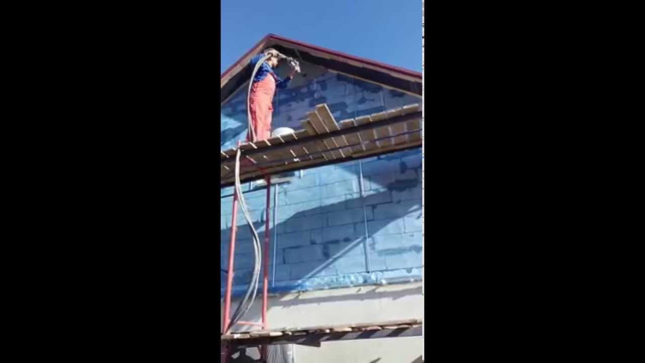 Машинная штукатурка фасада