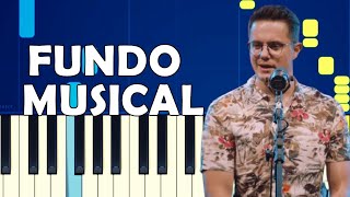 Video thumbnail of "LINDO FUNDO MUSICAL PARA MINISTRAÇÃO (DEIVE LEONARDO) - TUTORIAL PIANO E TECLADO FÁCIL"